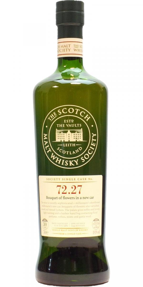 Miltonduff 1982 SMWS 72.27 Bouquet of flowers in a new car