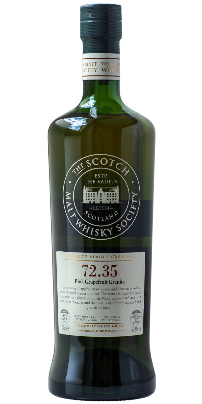 Miltonduff 1984 SMWS 72.35 Pink Grapefruit Granita