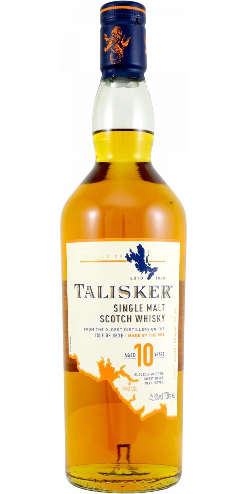 Talisker 10-year-old  From the Oldest Distillery on the Isle of Skye