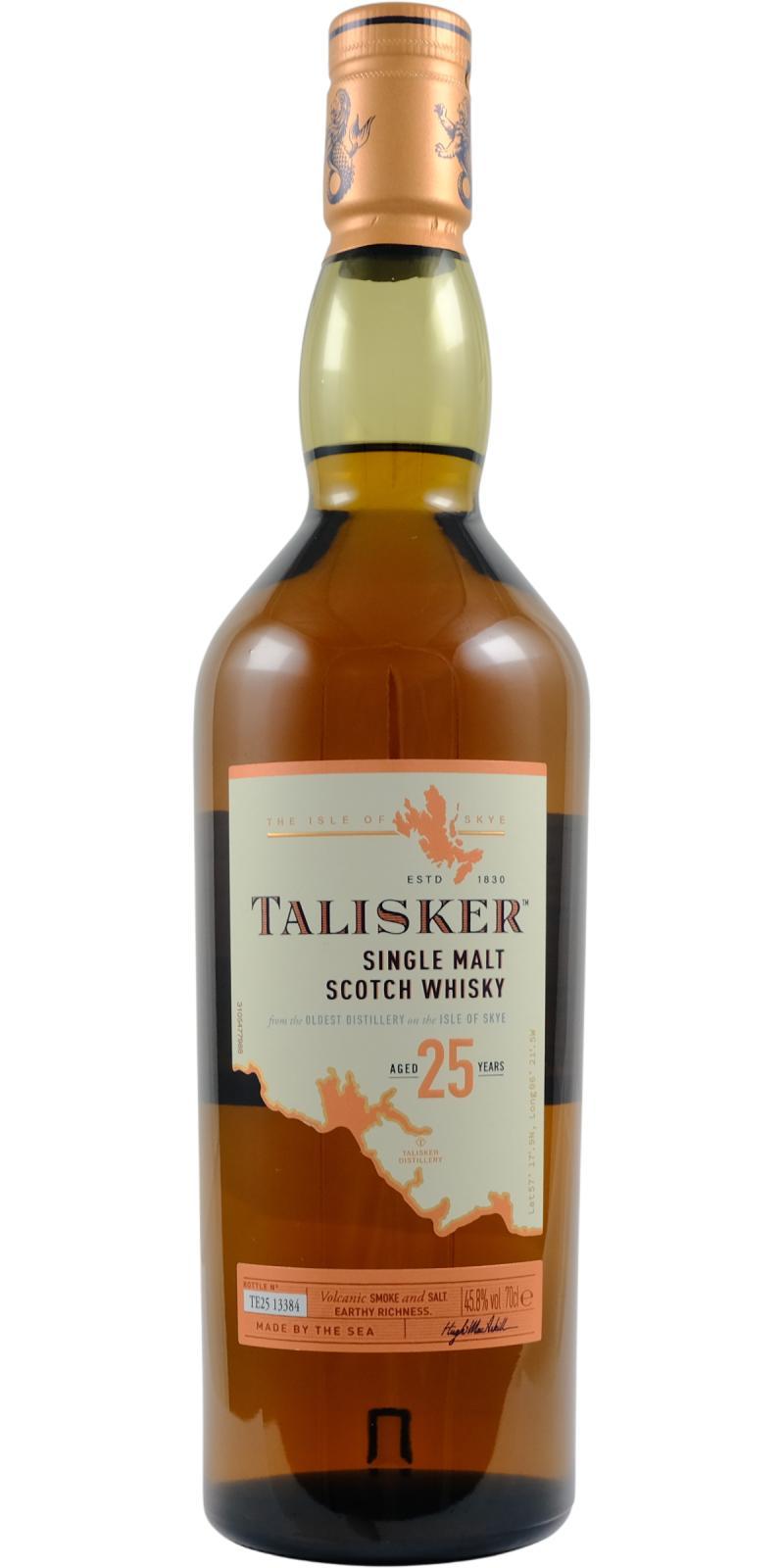 Talisker 25-year-old  From the Oldest Distillery on the Isle of Skye