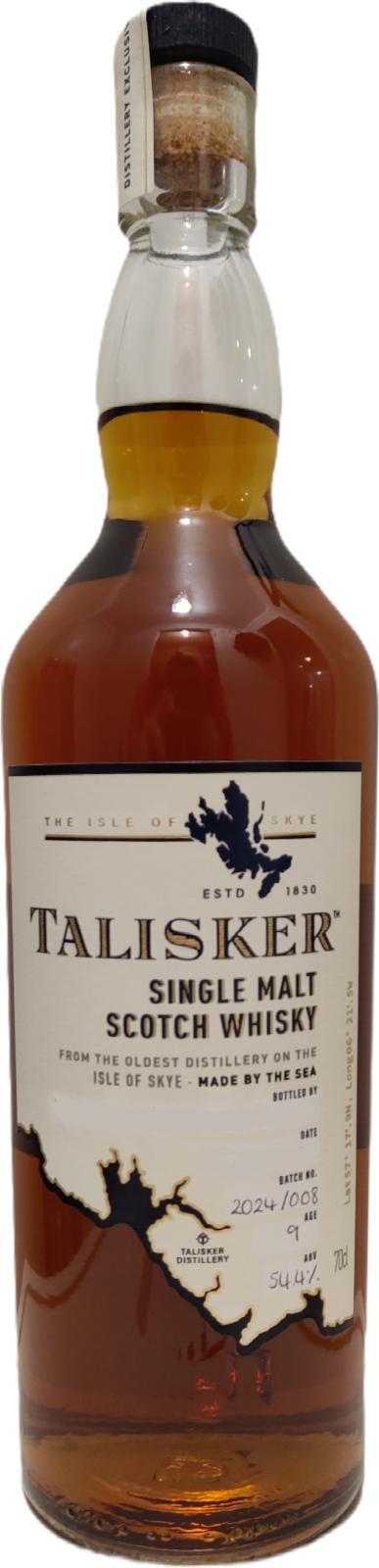 Talisker 09-year-old  Hand bottled - available only at the distillery