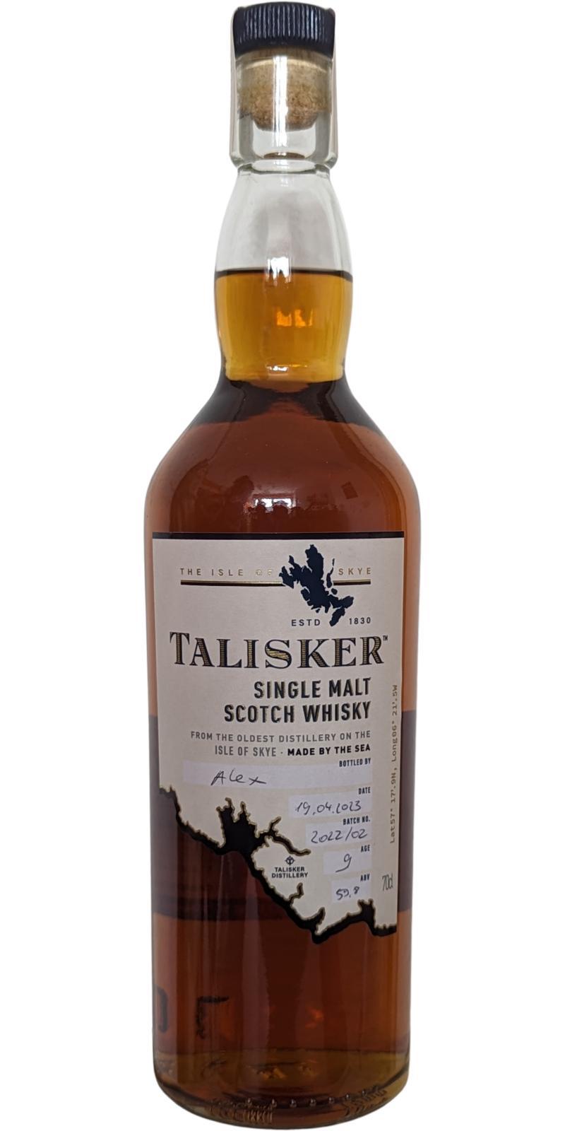 Talisker 09-year-old  Hand-filled Distillery only