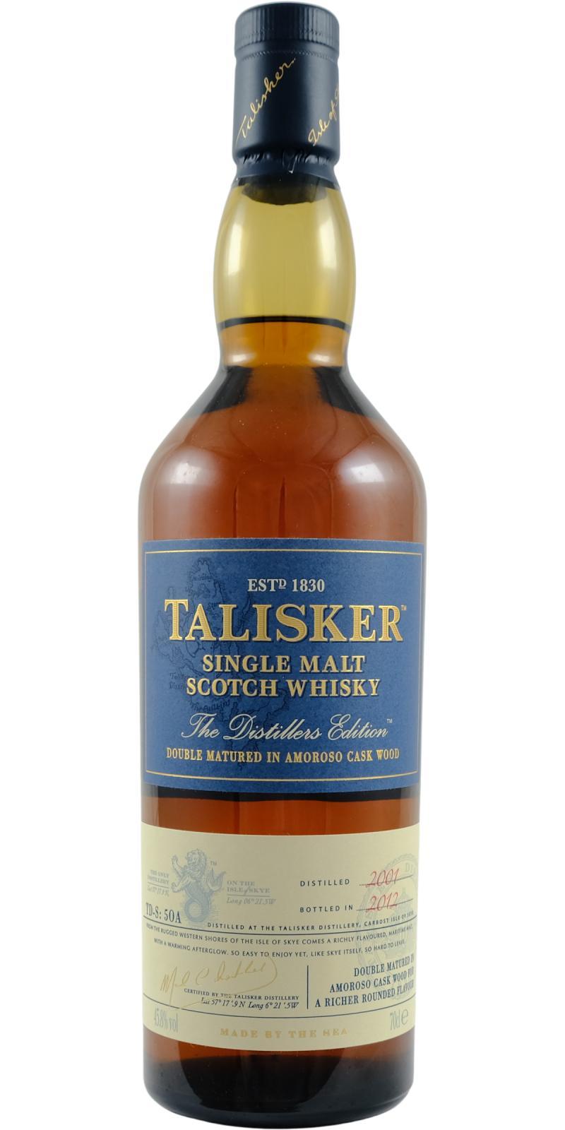 Talisker 2001  The Distillers Edition