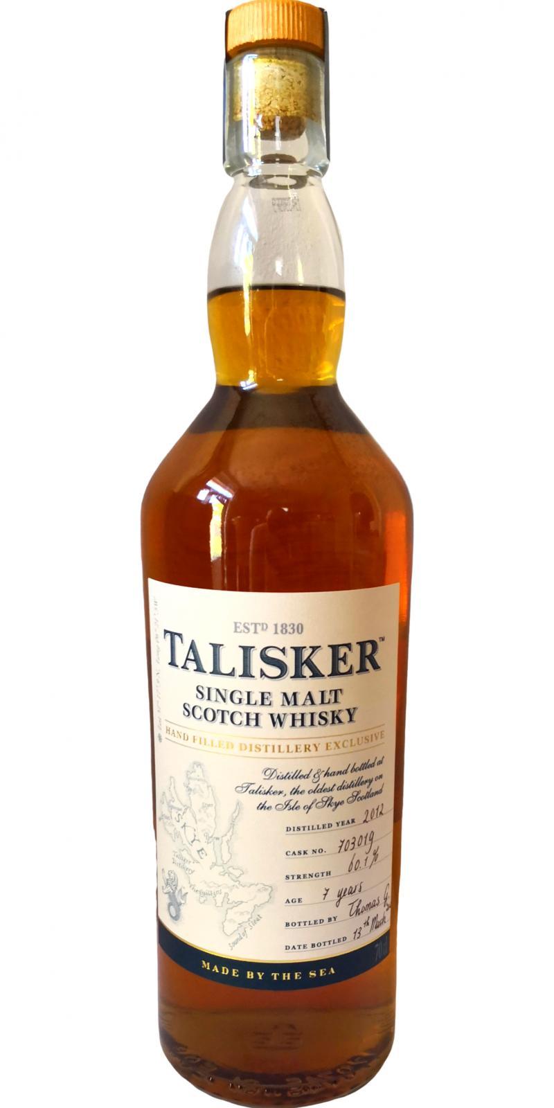 Talisker 2012  Hand Filled Distillery Exclusive