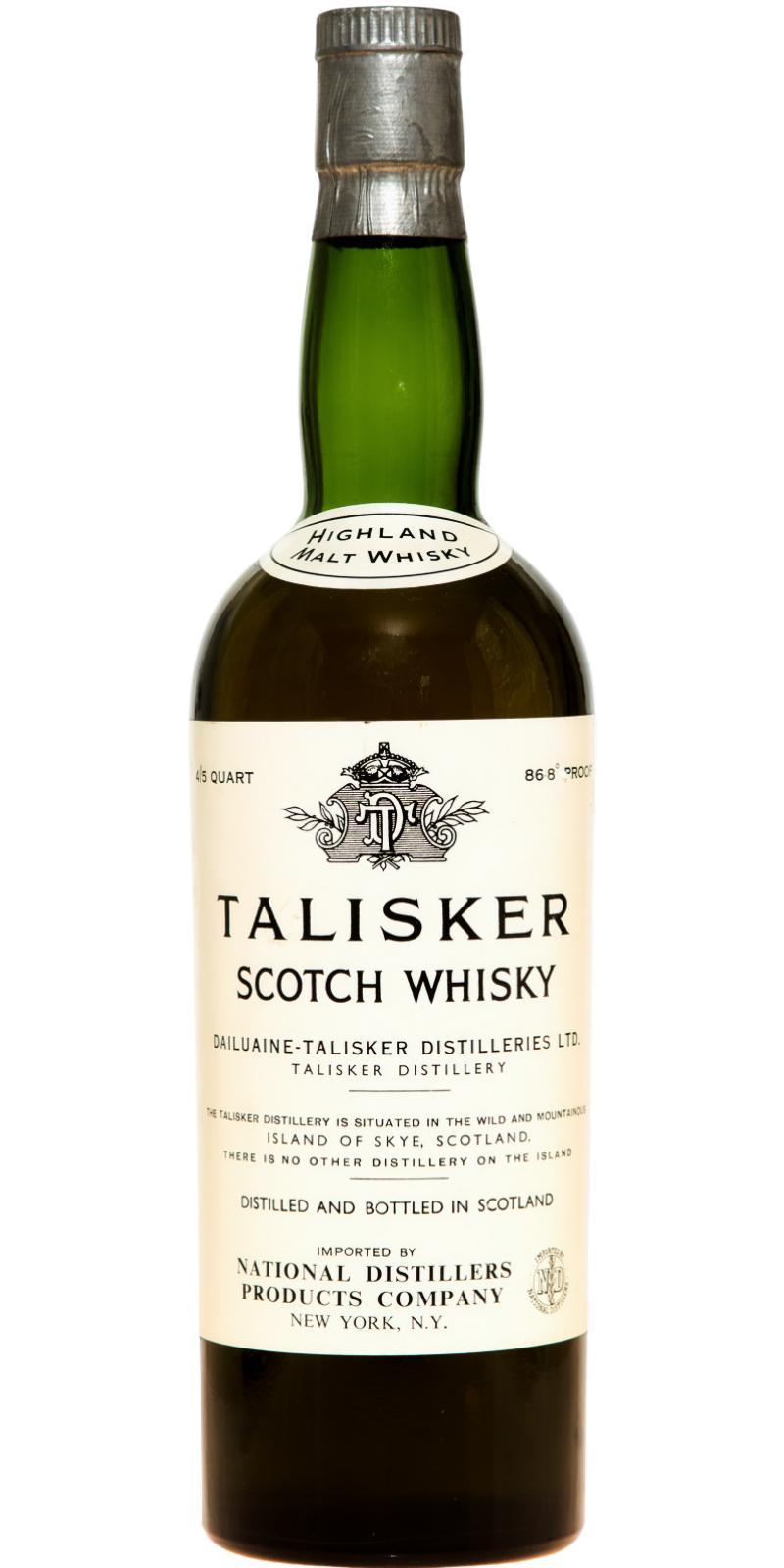 Talisker Highland Malt Whisky  Dailuaine-Talisker Distilleries Ltd.