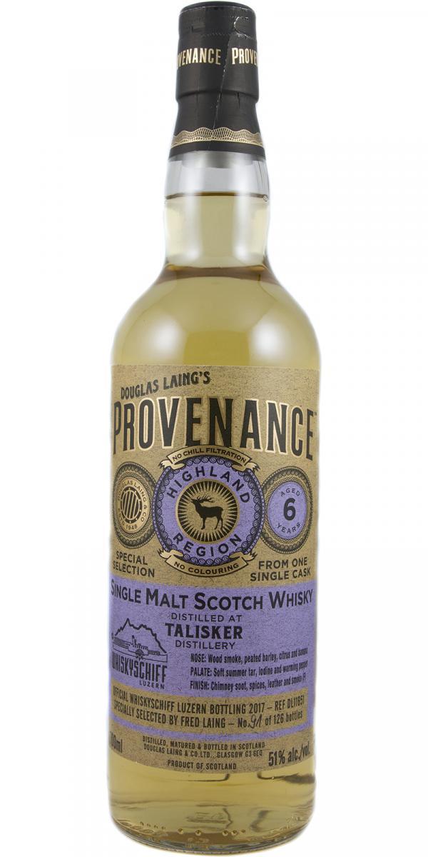 Talisker 06-year-old DL  Provenance