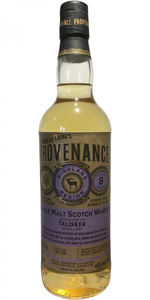 Talisker 2008 DL  Provenance