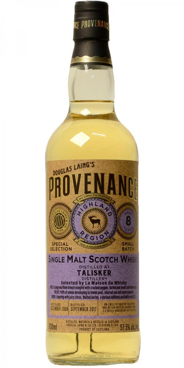 Talisker 2008 DL  Provenance