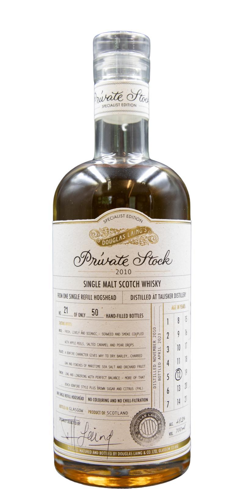 Talisker 2010 DL  Private Stock