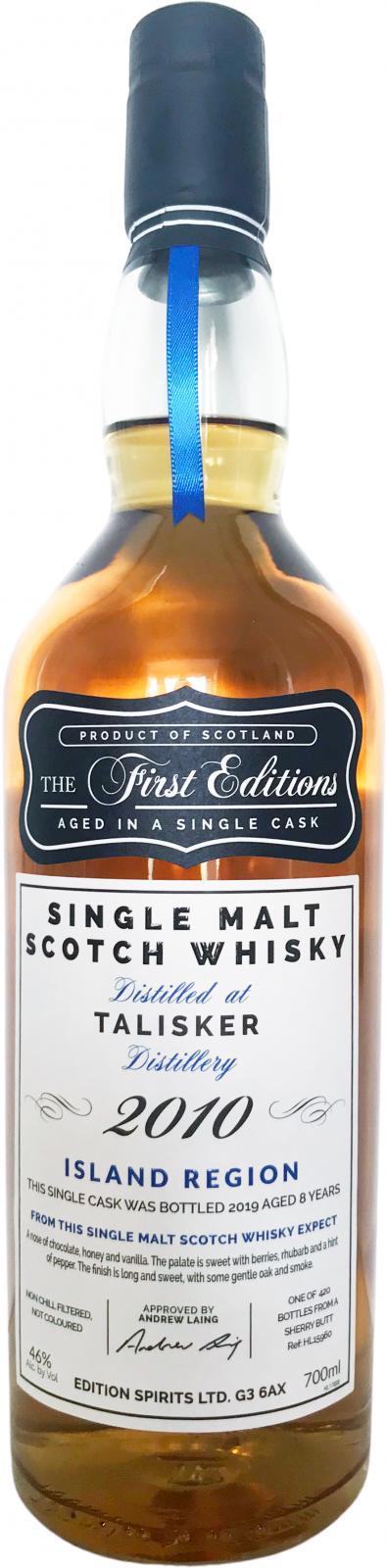 Talisker 2010 ED  The First Editions