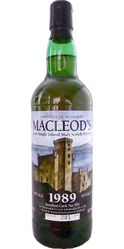 Macleod's 1989 IM Vintage  Rare Single Island Malt