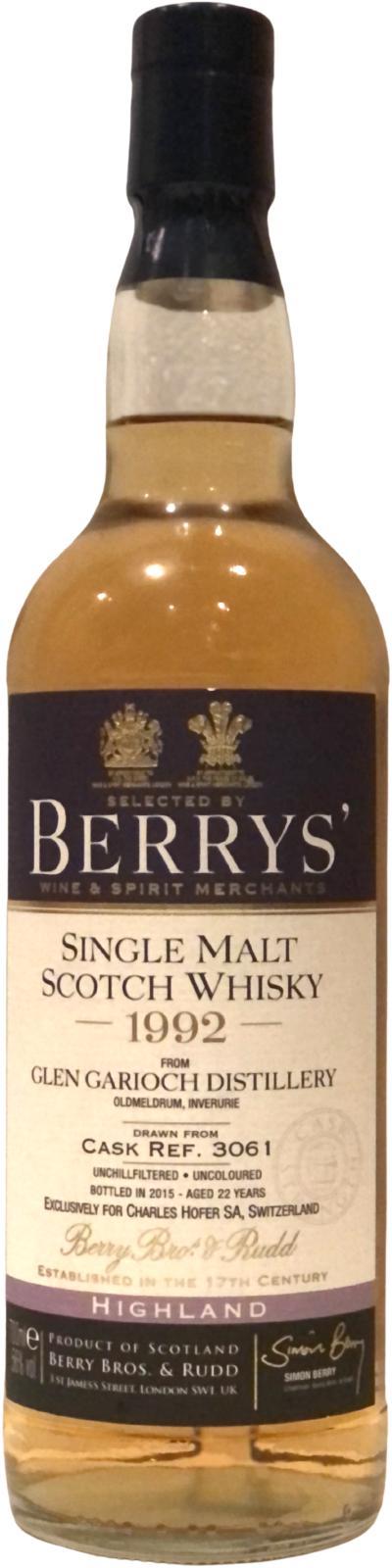 Glen Garioch 1992 BR Berrys'