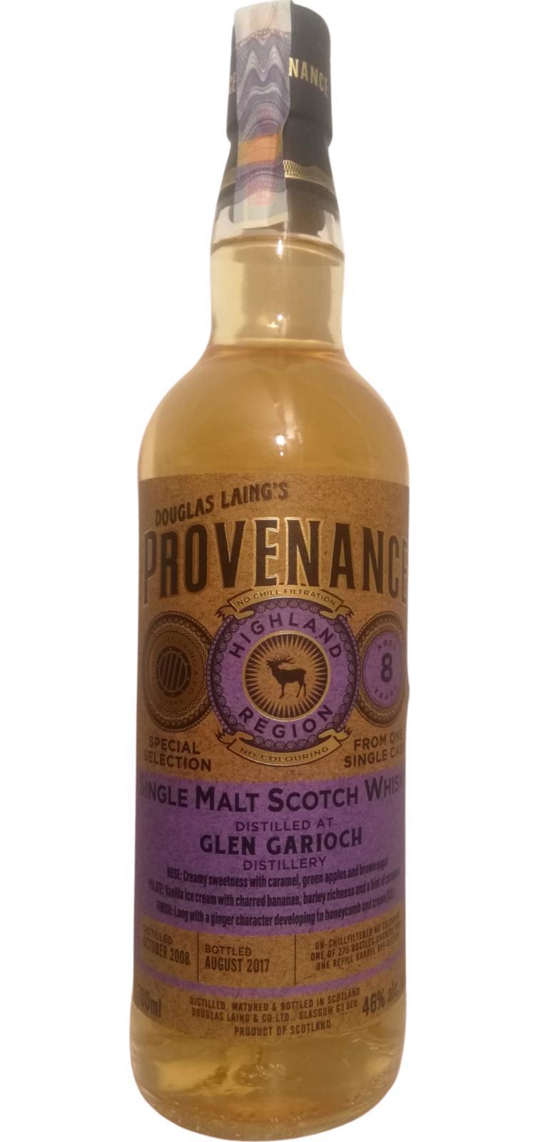 Glen Garioch 2008 DL Provenance