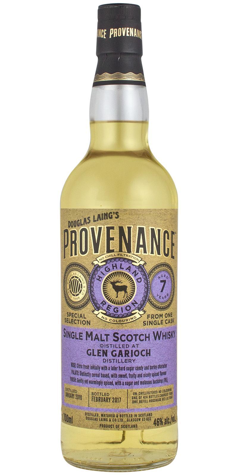 Glen Garioch 2010 DL Provenance