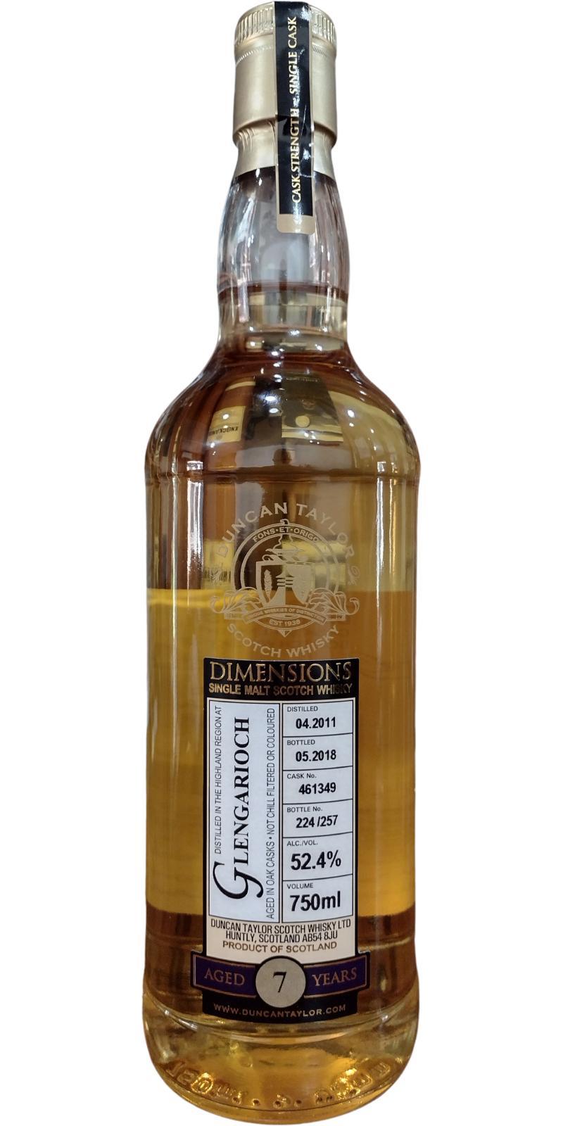 Glen Garioch 2011 DT Dimensions