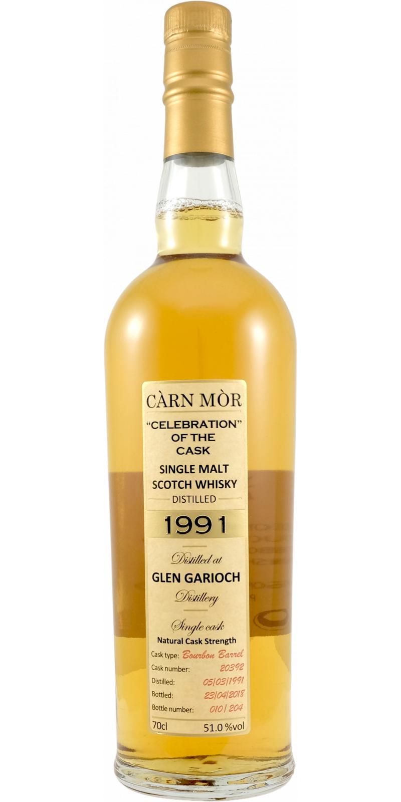 Glen Garioch 1991 MMcK Càrn Mòr Celebration of the Cask