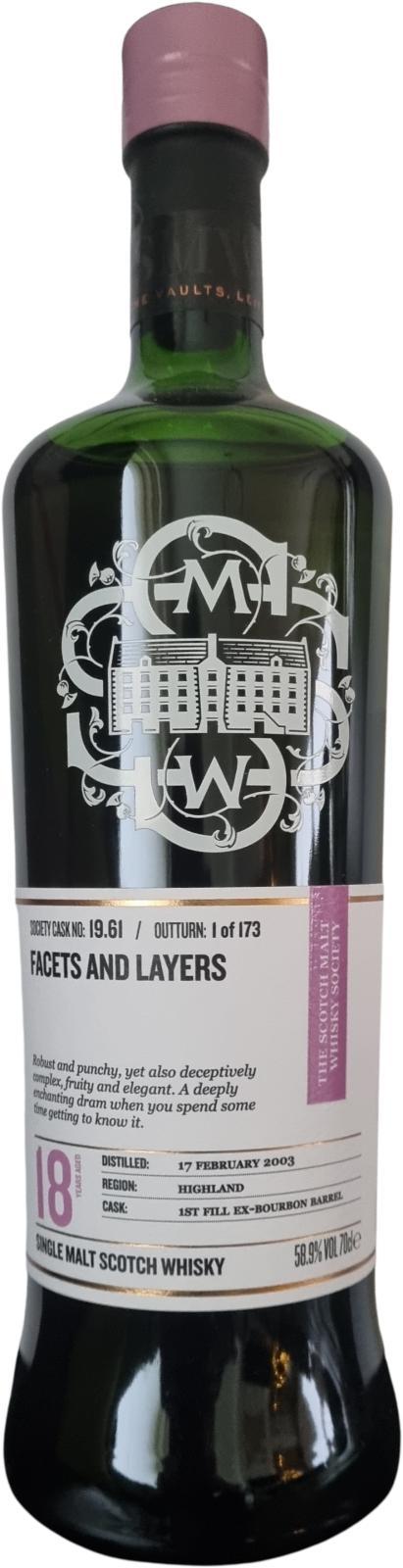 Glen Garioch 2003 SMWS 19.61 Facets and layers