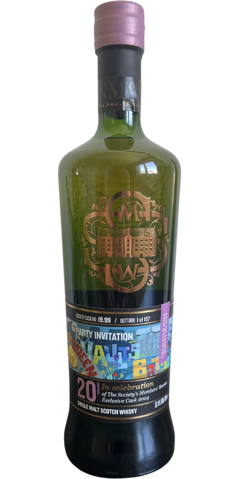 Glen Garioch 2003 SMWS 19.99 Party invitation