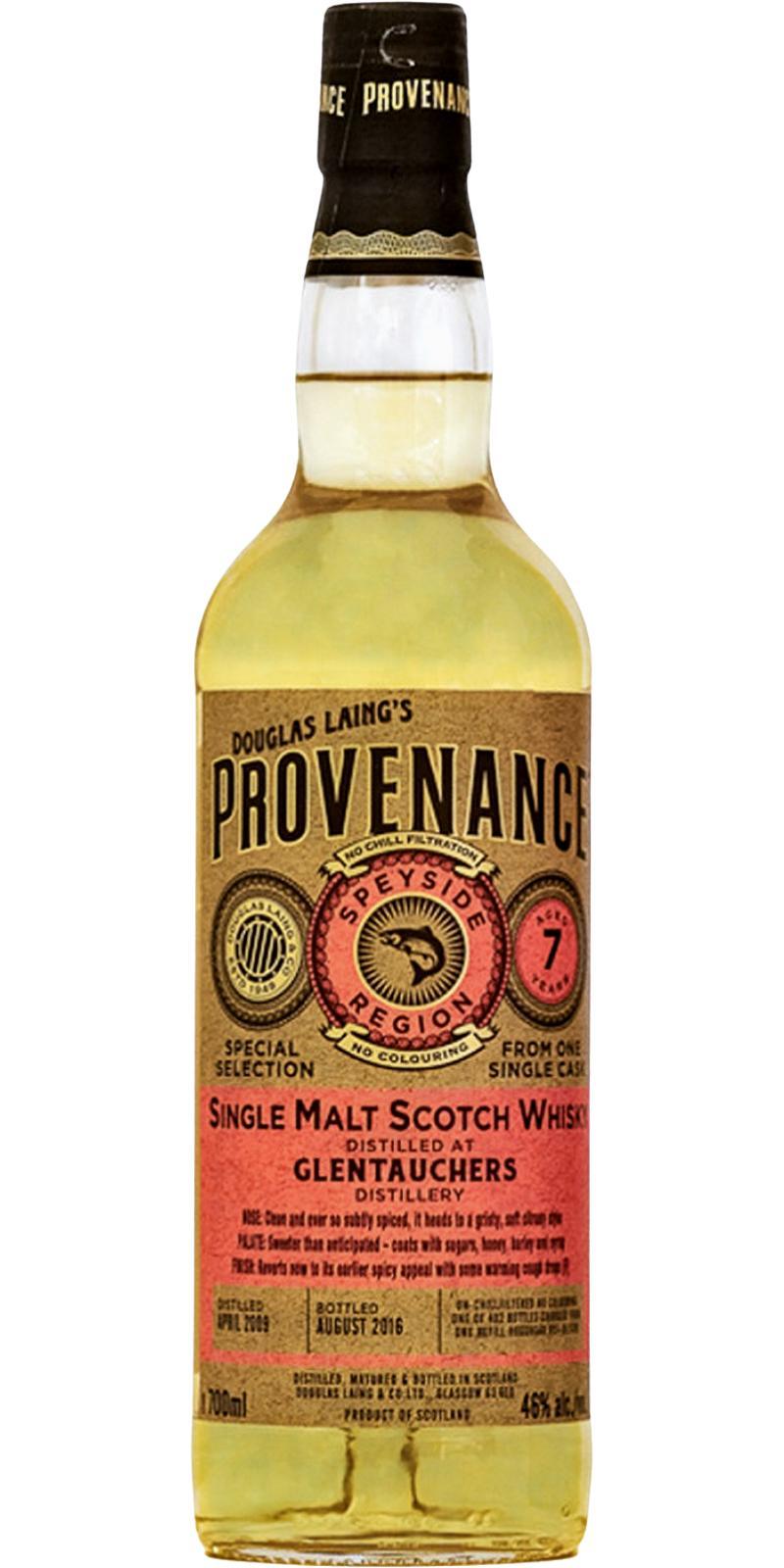 Glentauchers 2009 DL  Provenance