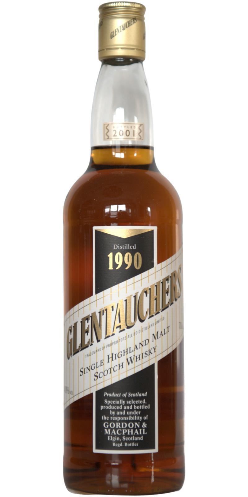 Glentauchers 1990 GM  Licensed Bottling