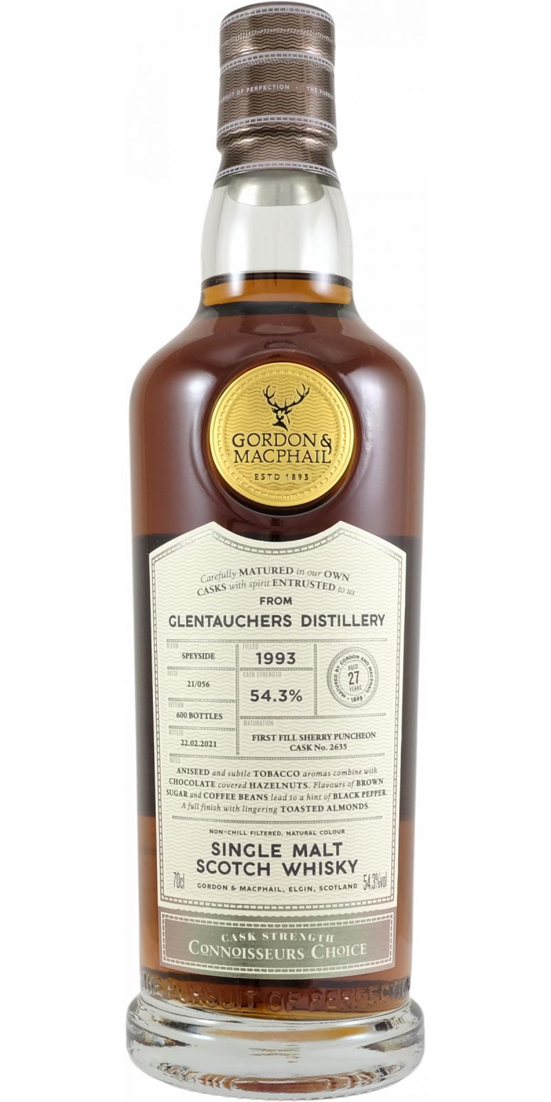 Glentauchers 1993 GM  Connoisseurs Choice - Cask Strength