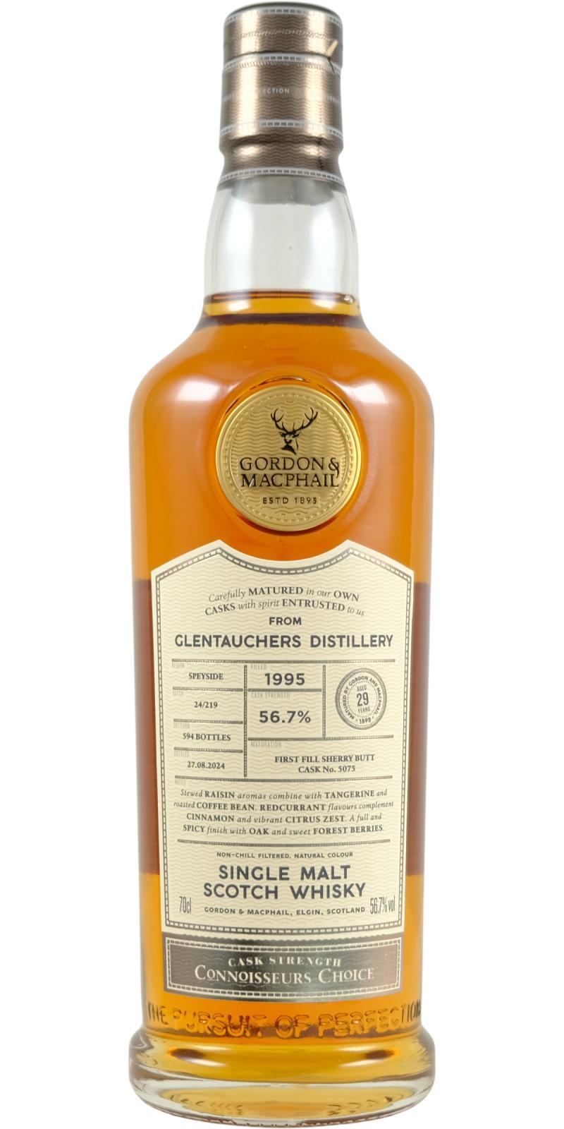 Glentauchers 1995 GM  Connoisseurs Choice - Cask Strength
