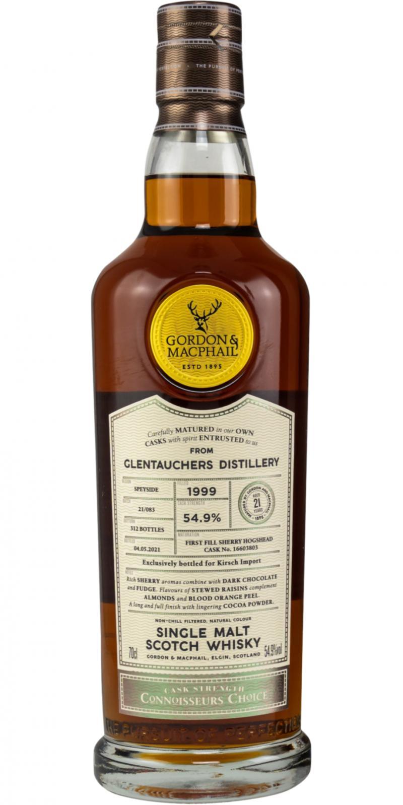 Glentauchers 1999 GM  Connoisseurs Choice - Cask Strength