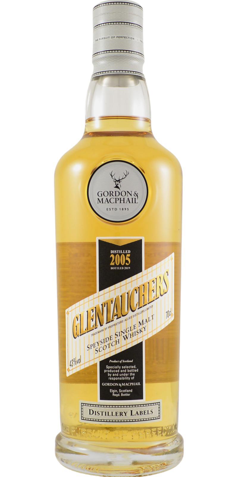 Glentauchers 2005 GM  Distillery Labels