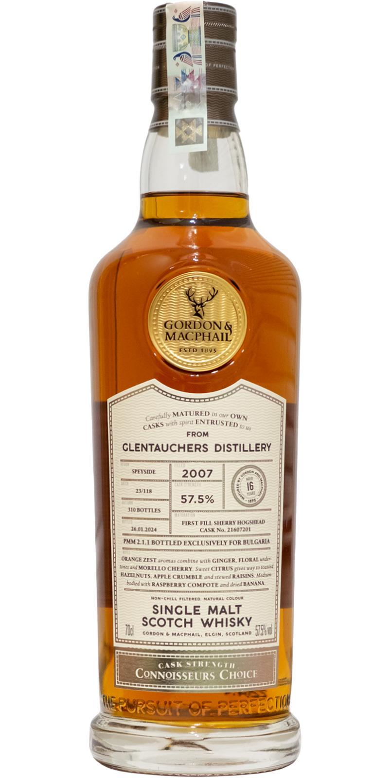 Glentauchers 2007 GM  Connoisseurs Choice - Cask Strength