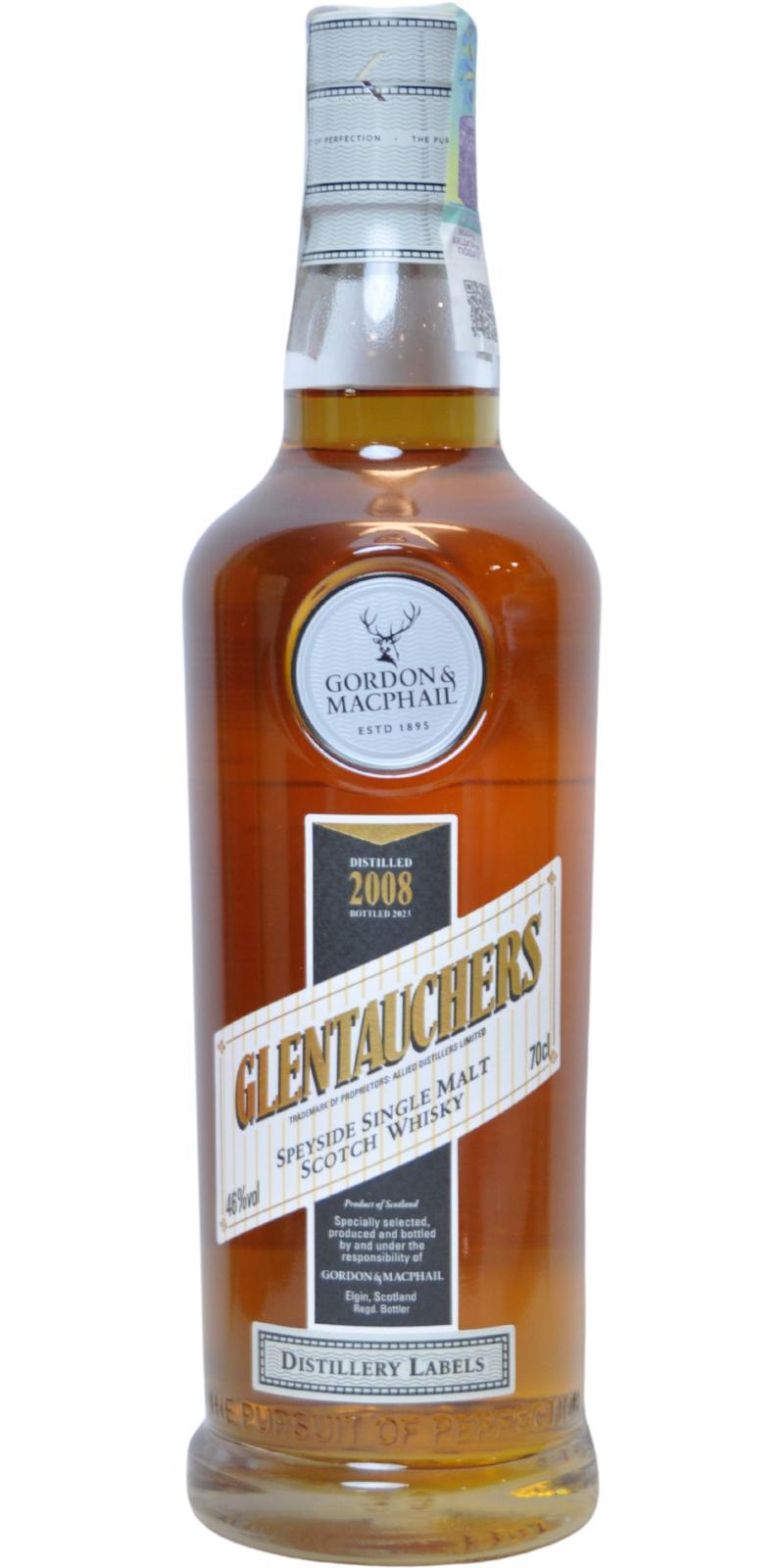 Glentauchers 2008 GM  Distillery Labels