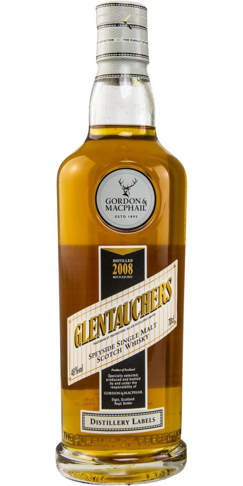 Glentauchers 2008 GM  Distillery Labels