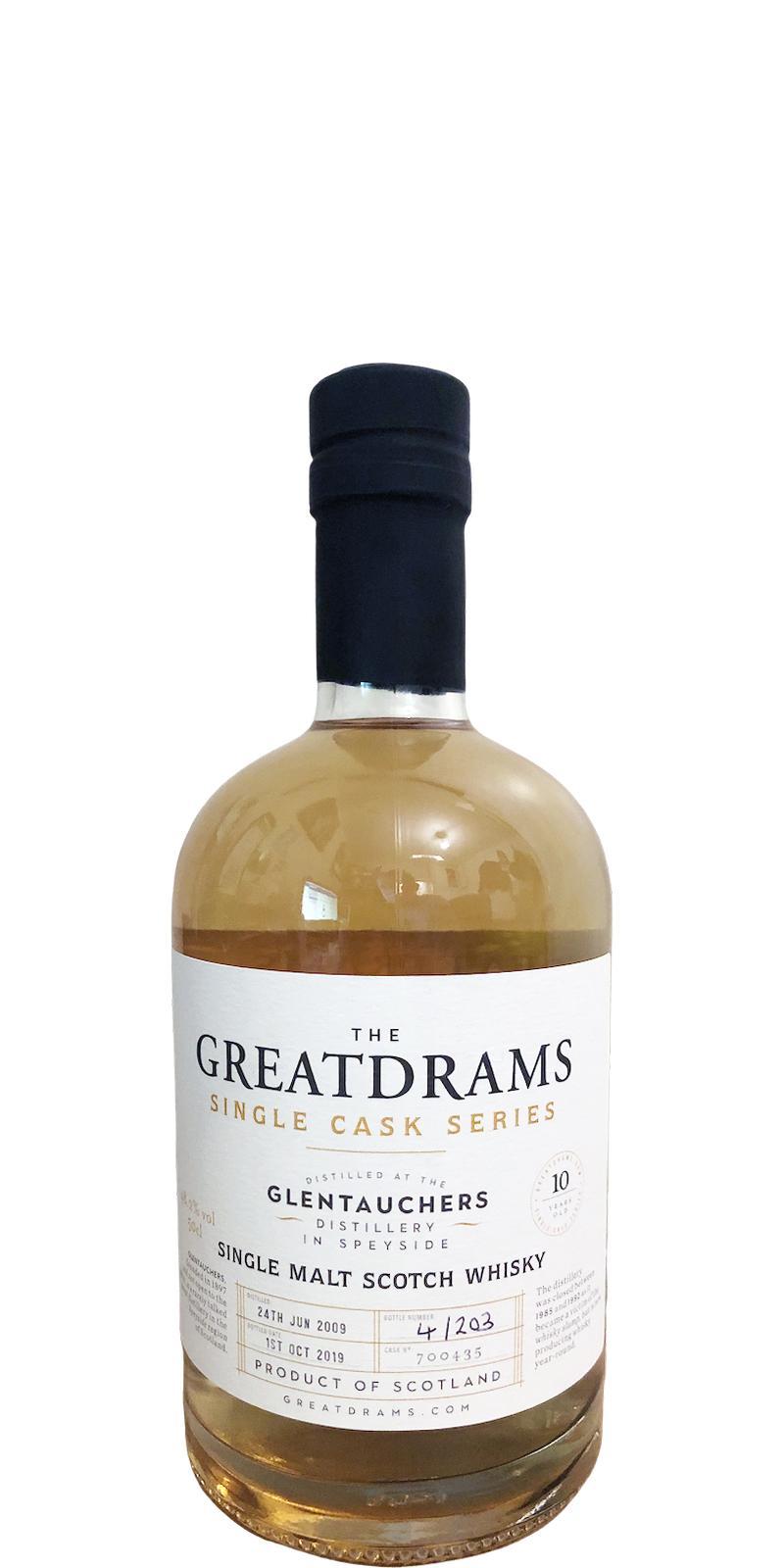 Glentauchers 2009 GtDr  Single Cask Series