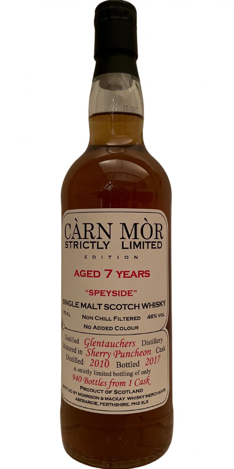 Glentauchers 2010 MMcK  Càrn Mòr - Strictly Limited Edition