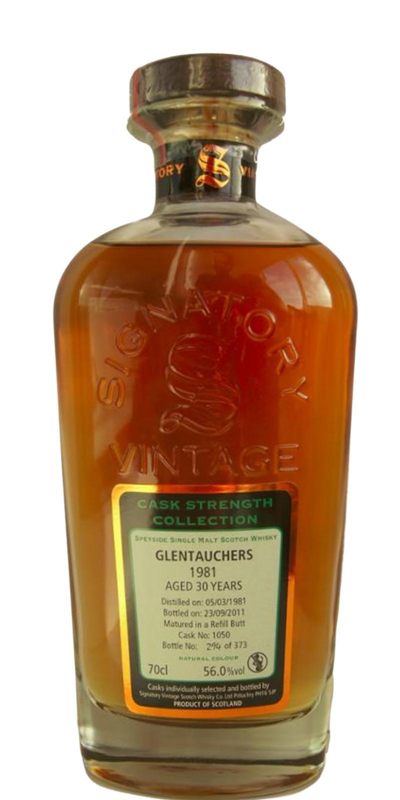 Glentauchers 1981 SV  Cask Strength Collection