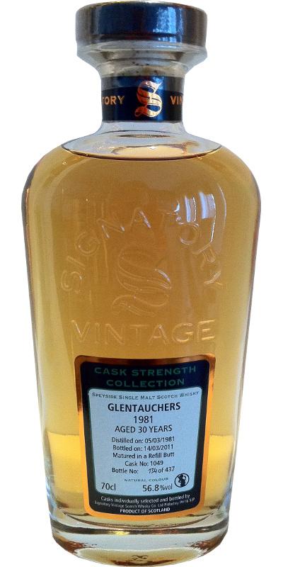 Glentauchers 1981 SV  Cask Strength Collection