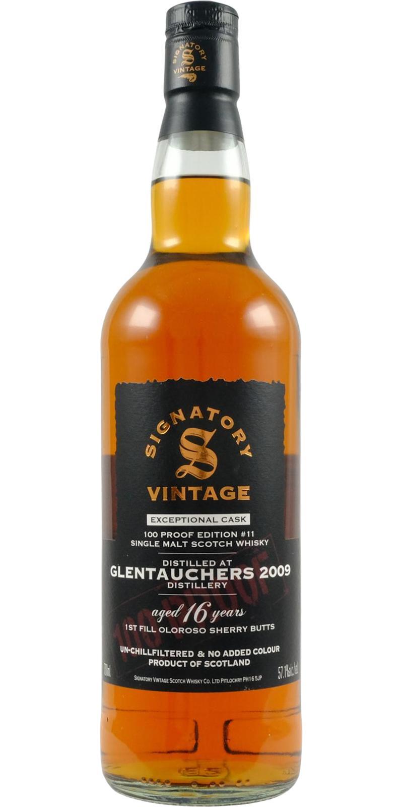 Glentauchers 2009 SV  100 Proof - Exceptional Cask - Edition  #11