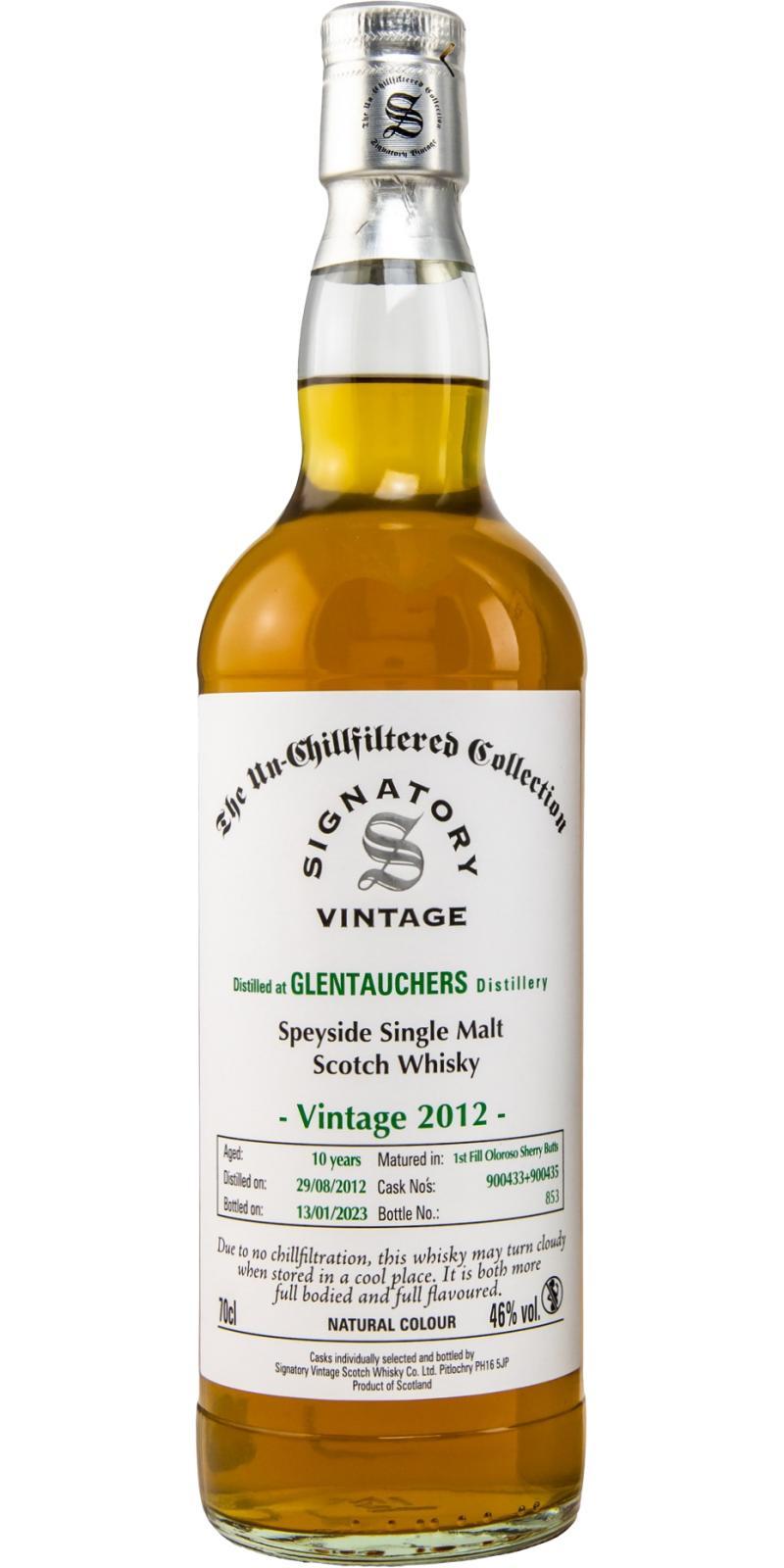 Glentauchers 2012 SV  The Un-Chillfiltered Collection