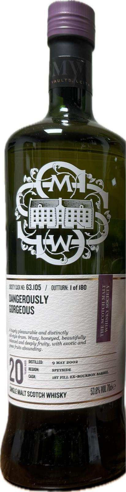 Glentauchers 2002 SMWS 63.105  Dangerously gorgeous