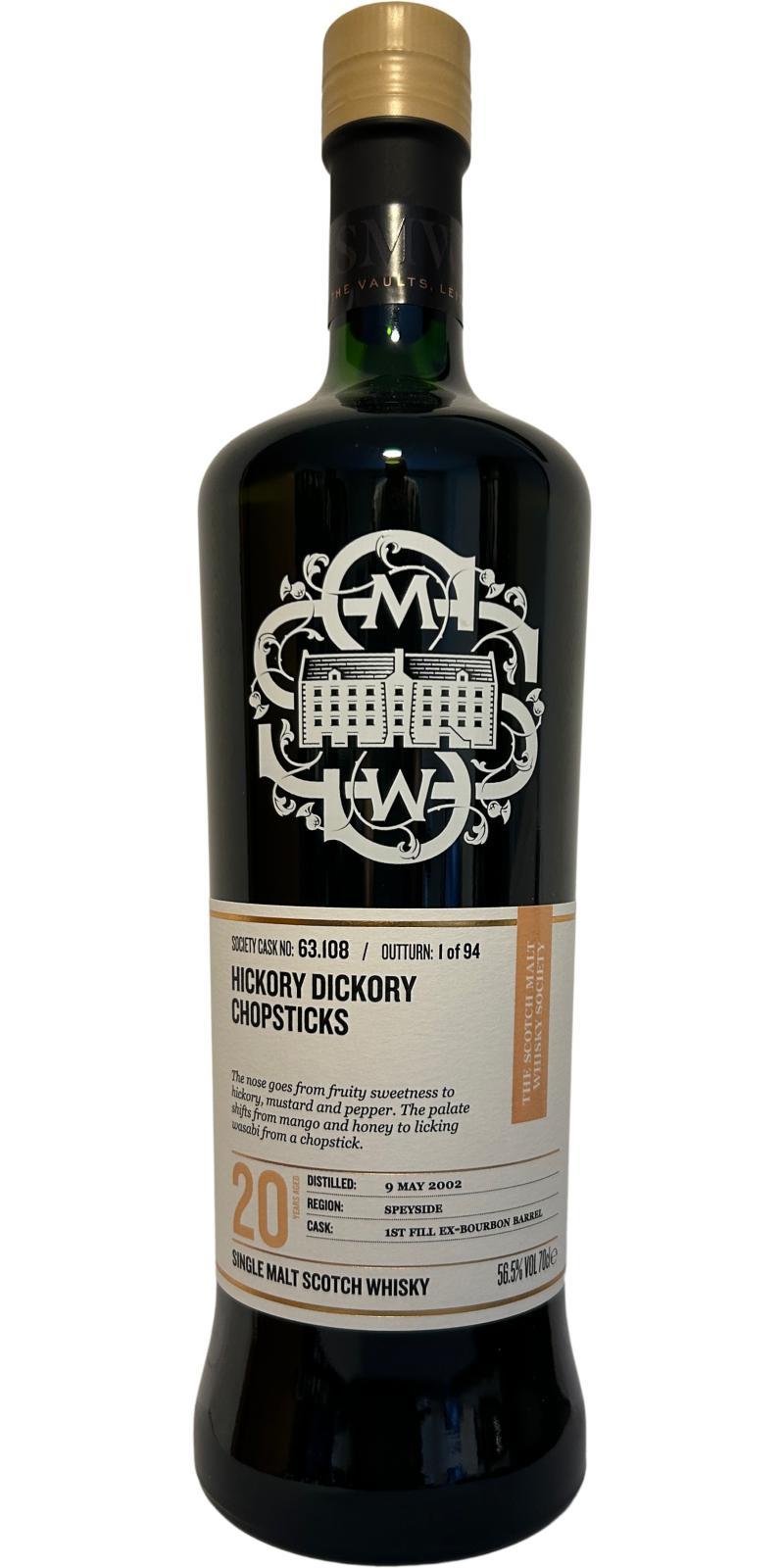 Glentauchers 2002 SMWS 63.108  Hickory dickory chopsticks