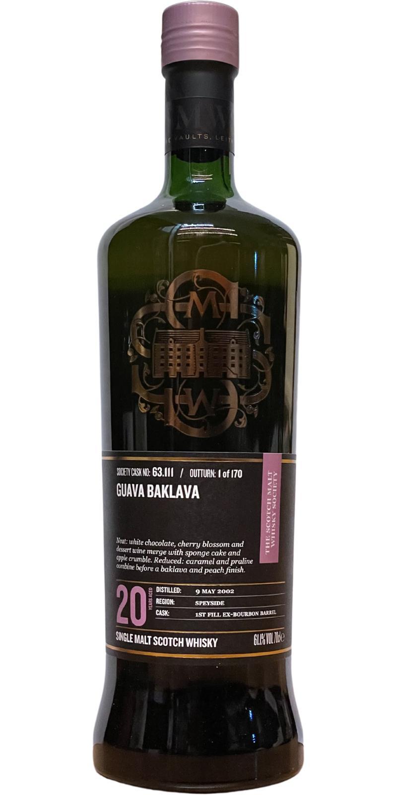 Glentauchers 2002 SMWS 63.111  Guava baklava