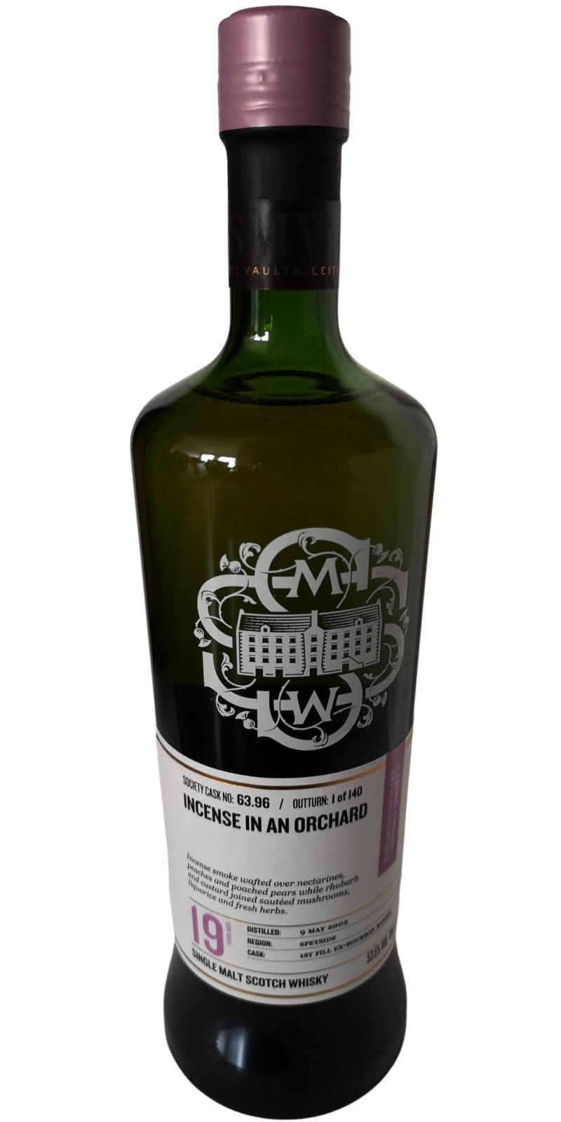 Glentauchers 2002 SMWS 63.96  Incense in an orchard