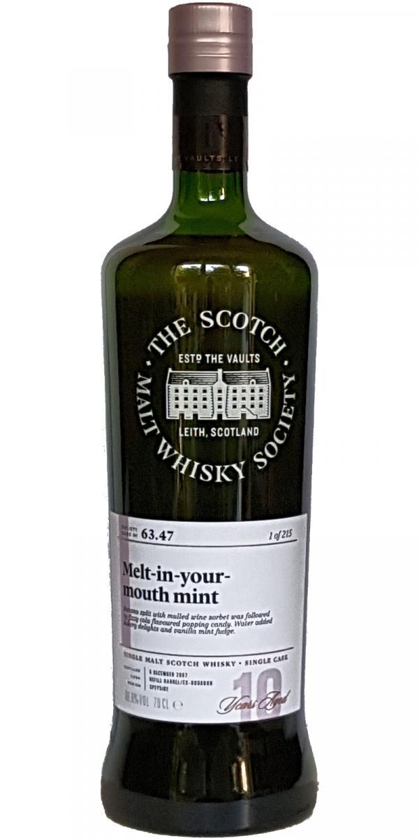 Glentauchers 2007 SMWS 63.47  Melt-in-your-mouth mint