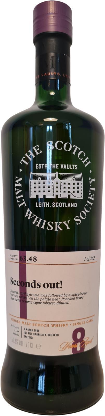Glentauchers 2009 SMWS 63.48  Seconds out!