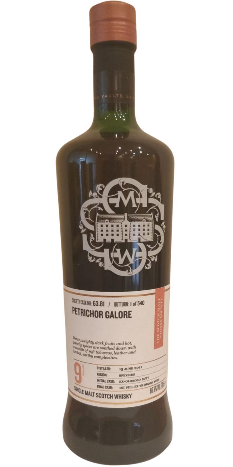 Glentauchers 2011 SMWS 63.81  Petrichor galore