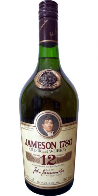 Jameson 12-year-old  Jameson 1780 Old Irish Whiskey Special Reserve