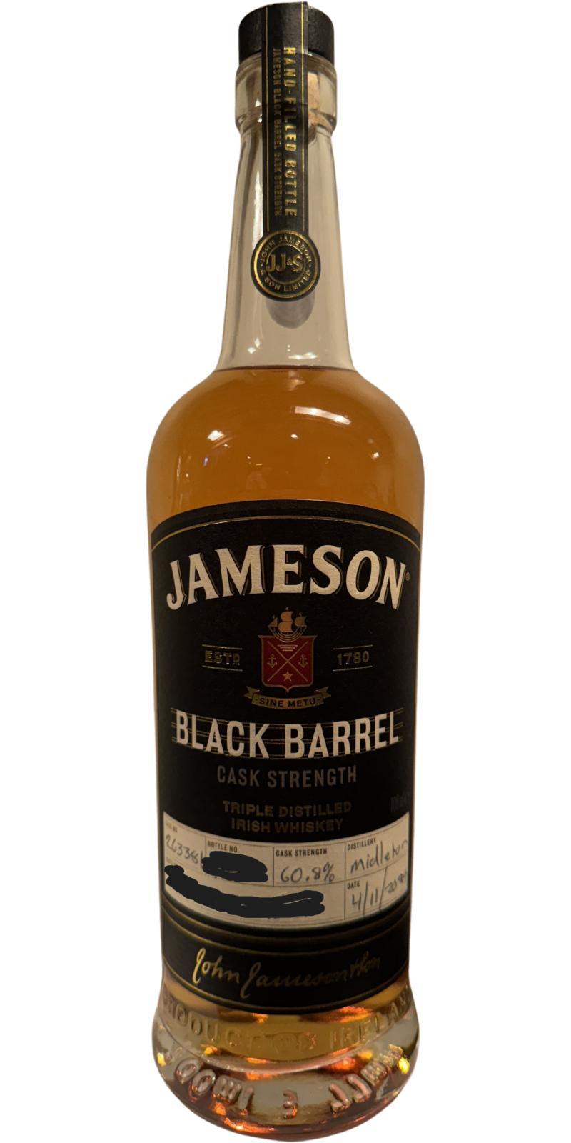 Jameson Black Barrel - Cask Strength  Hand Bottled at the Distillery