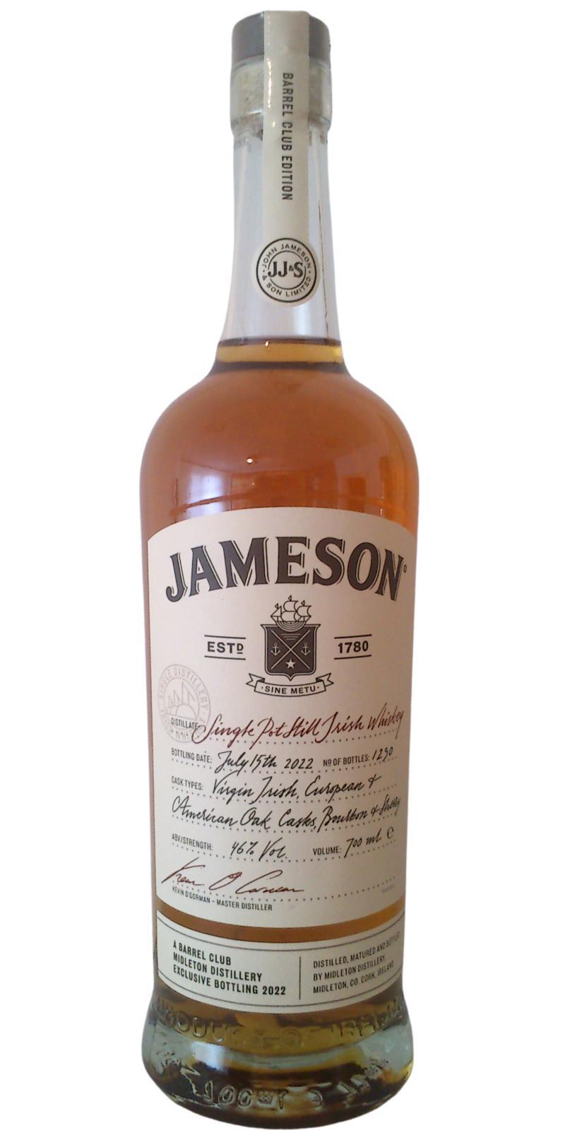 Jameson Single Pot Still