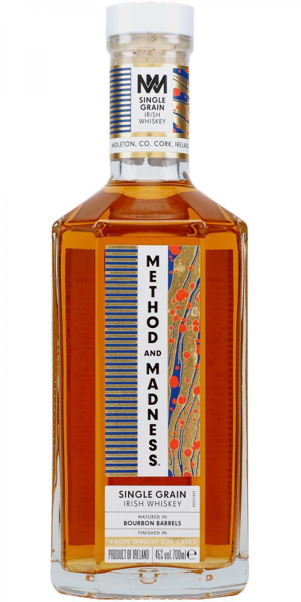 Method and Madness Single Grain Irish Whiskey  Finished in Virgin Spanish Oak Casks