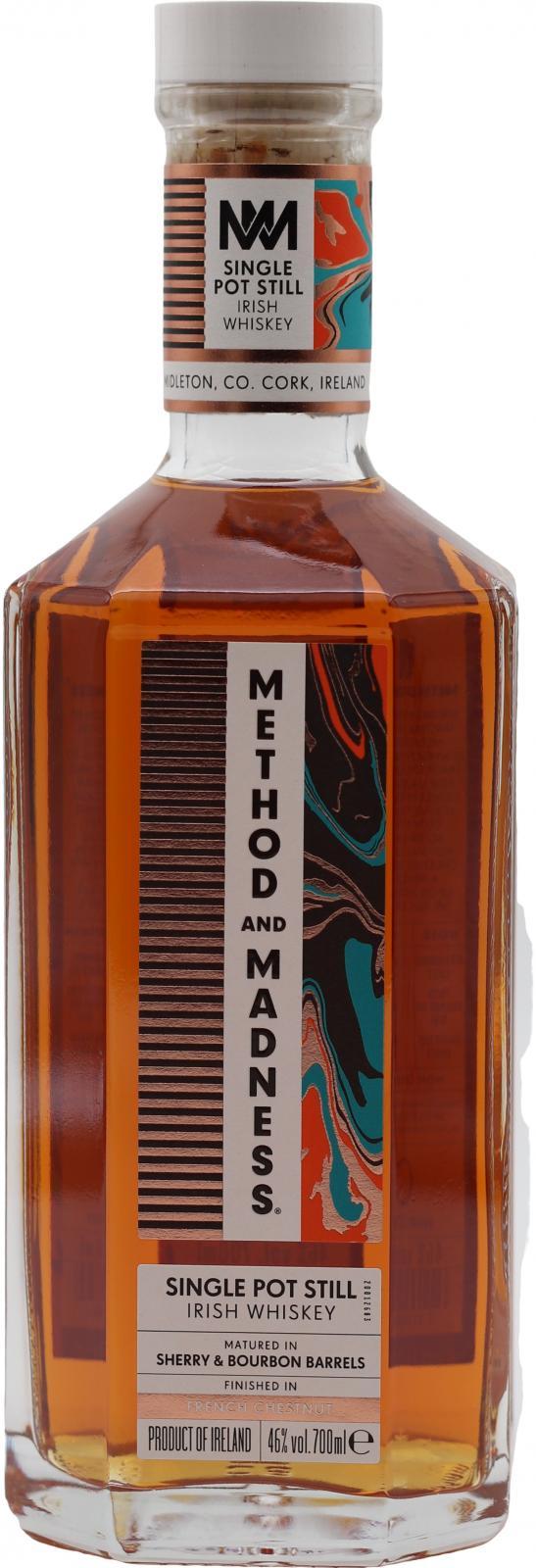 Method and Madness Single Pot Still Irish Whiskey  Finished in French Chestnut