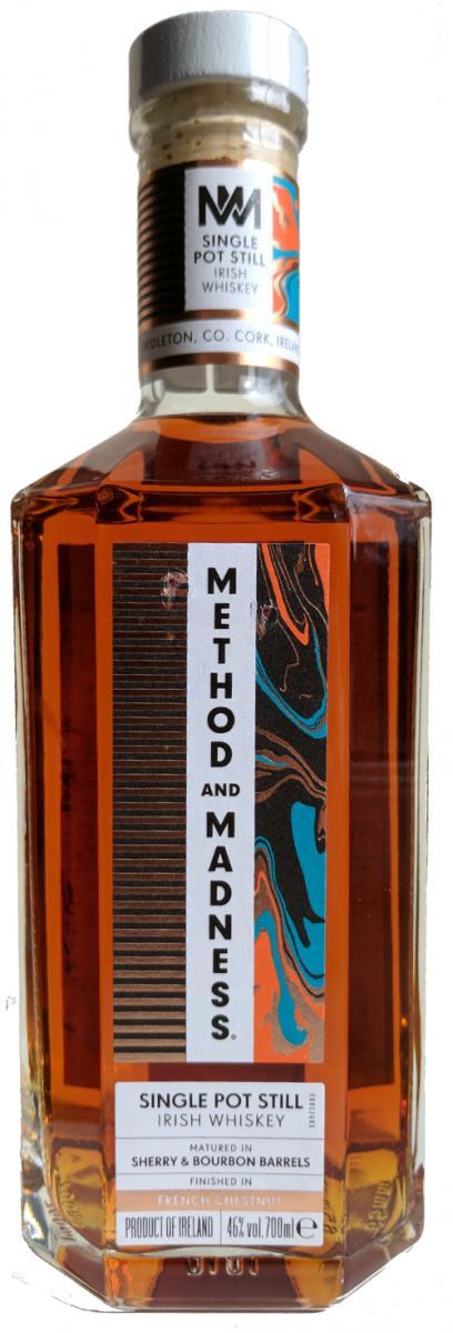 Method and Madness Single Pot Still Irish Whiskey  Finished in French Chestnut